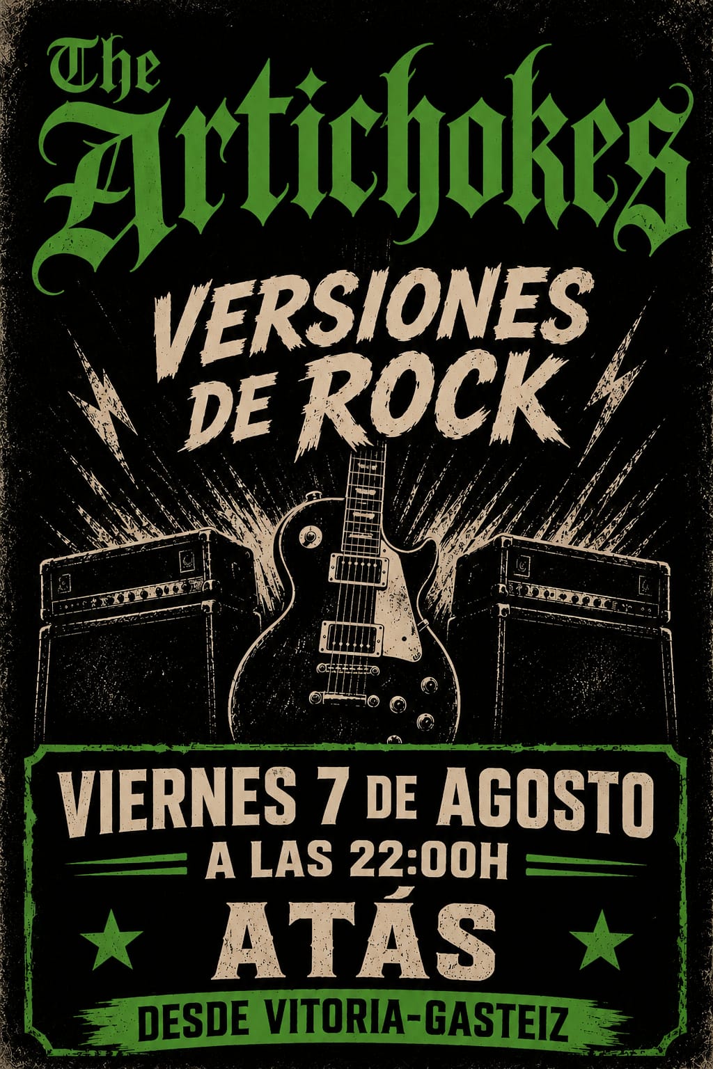 The Artichokes · Versiones de rock · Viernes 7 de agosto a las 21:00 · Atás · desde Vitoria-Gasteiz